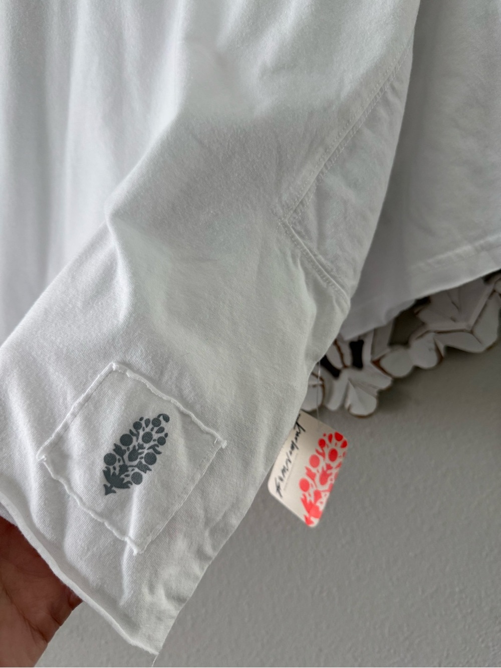 Free People Movement White Basic Crop Tshirt NWT XS